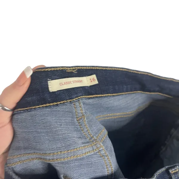 Levi's‎ Classic Straight Plus Size 16 Dark Wash Straight Jeans - Image 7