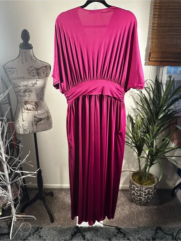 205. LIVD Raffi Empire Waist Pocket Maxi Dress - Image 3