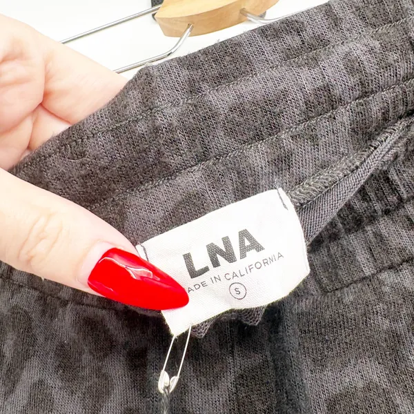 NWT LNA Womens Brushed Leopard Print Soft Cozy Sweatpants Jogger Pants Size S - Image 6