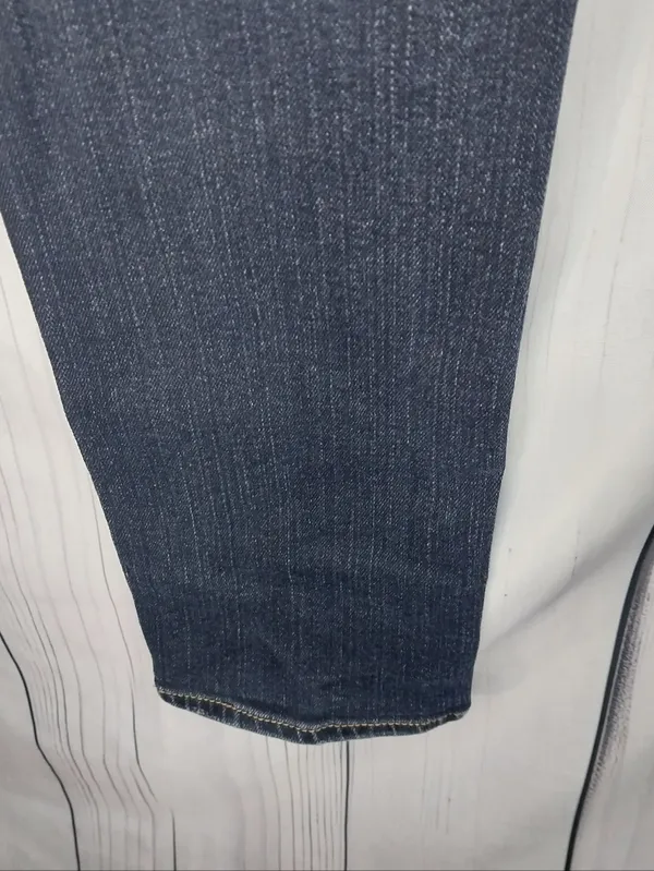 American Eagle Outfitters Women's Dark Blue Low-Rise Minimalist Y2K Skinny Jeans - Image 10