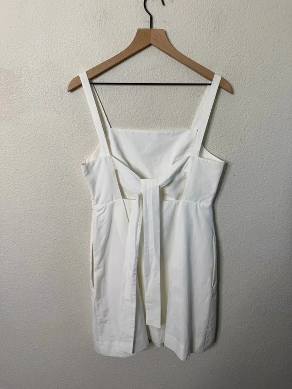 COS Open-Back Mini Pinafore Dress White Womens Size 38 / US M - Image 5