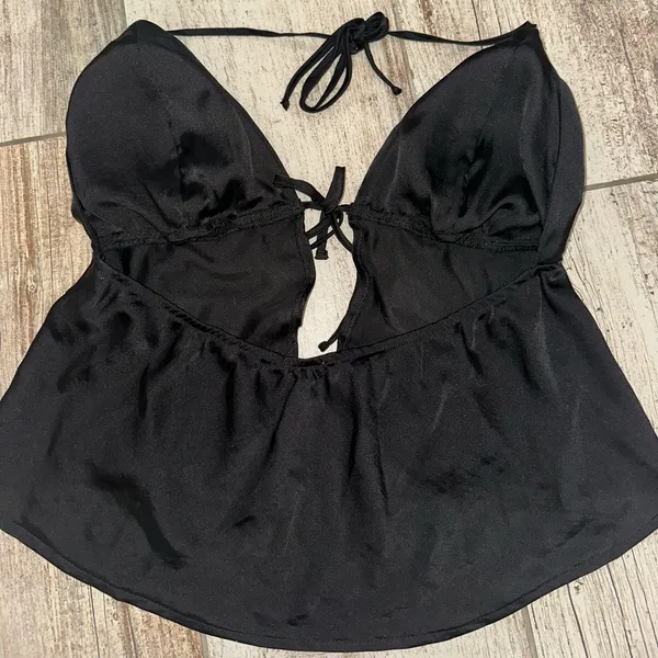 Black Satin Garage Pajama Set - Image 4