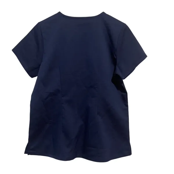 Hanes Premium Scrubs Women's V-Neck Scrub Top Navy Blue 3 Pocket Size M NWT - Image 2