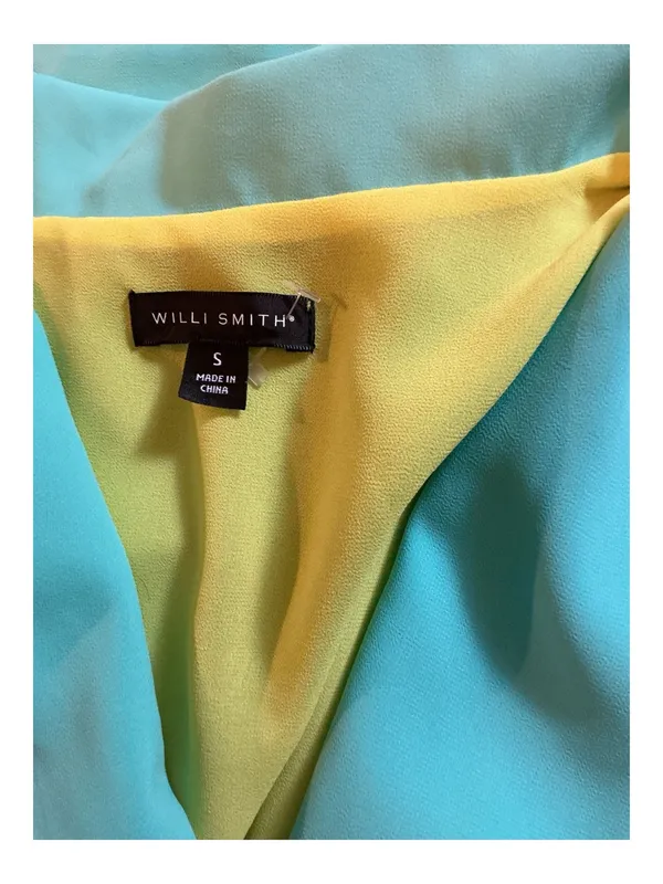 Willi Smith Mint Green Open Front Blazer Jacket - Size S - Image 3