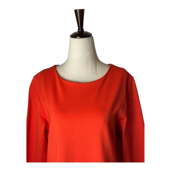 Jude Connally Lara Dress Women Large Orange Tangerine Long‎ Sleeve Mini NWT - Image 3
