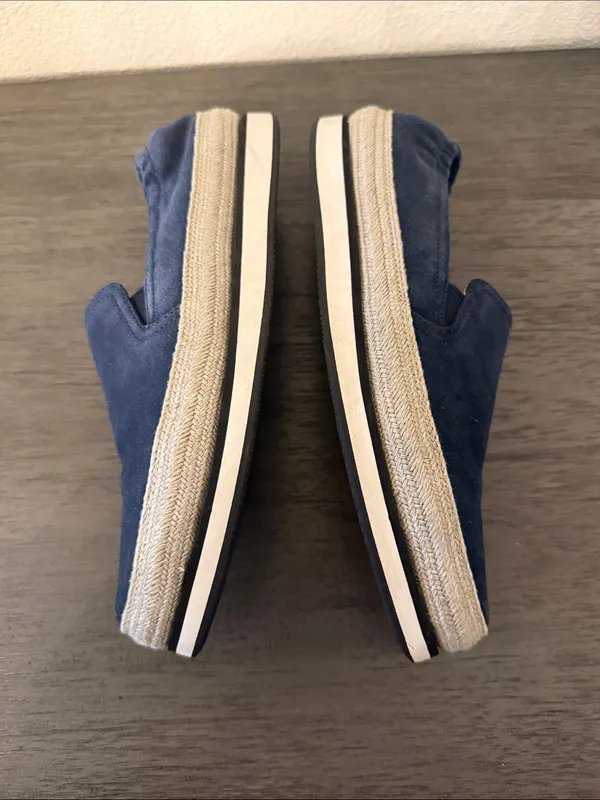 PRADA Navy Blue Suede Espadrille Platform Slip on Sneakers IT‎ 37 US 7 - Image 7