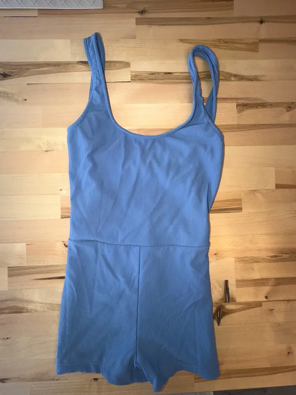 Edikted Drea Open Back Ribbed Romper - Image 4
