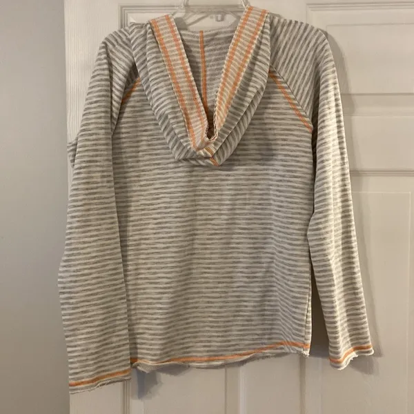 Hem & Thread Anthology Hoodie type too long sleeves silver and orange see photo - Image 6