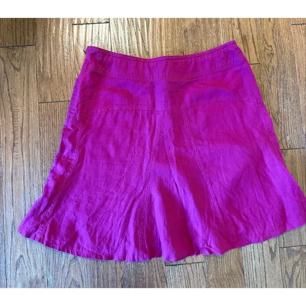 Athleta 100% linen fuschia aline miniskirt xl - Image 5