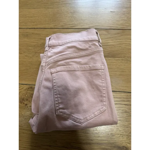 Express Skinny High Rise Pants Size 4R‎ Pink Stretch Classic City Preppy Office - Image 12