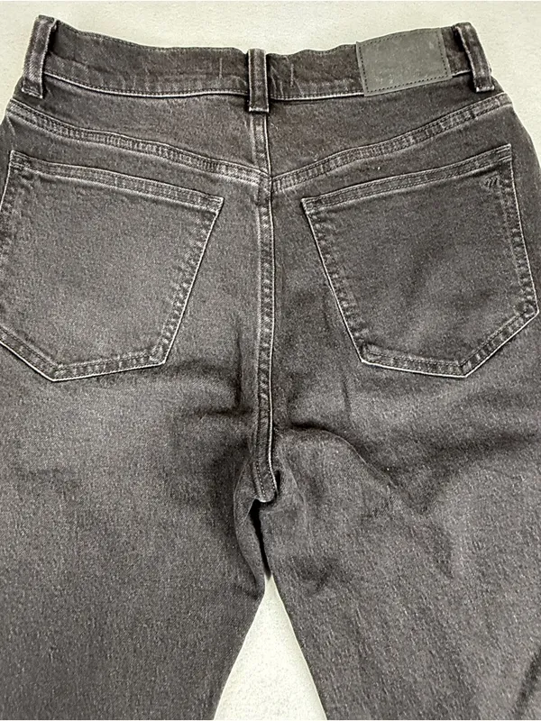 Madewell The 90s Straight Jeans Womens 26 Black High Rise 30” Inseam - Image 4