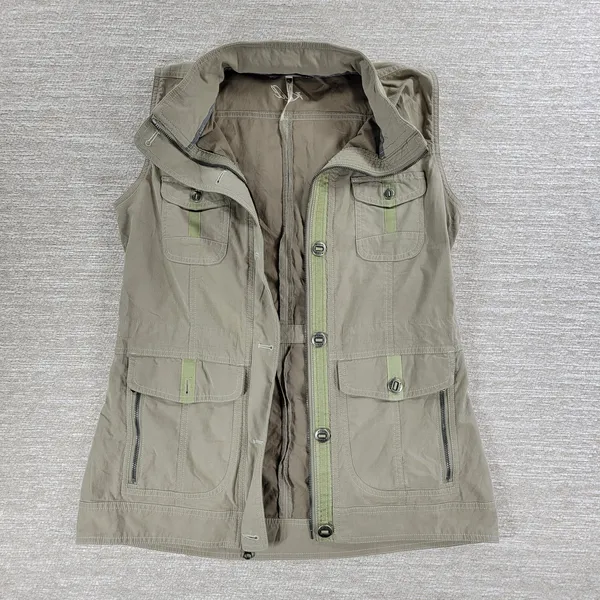 Kuhl Utility Vest Womens S Khaki Zip Up Cargo Military Outdoor Safari Gorpcore - Image 4