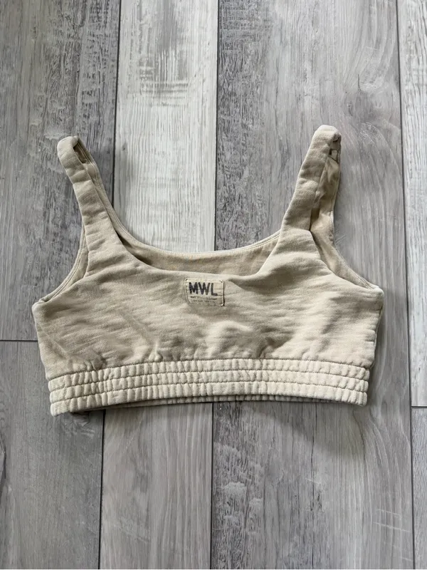 Madewell MWL Sweatshirt Earthy Cottage 100% Cotton Light Support Bralette large - Image 11