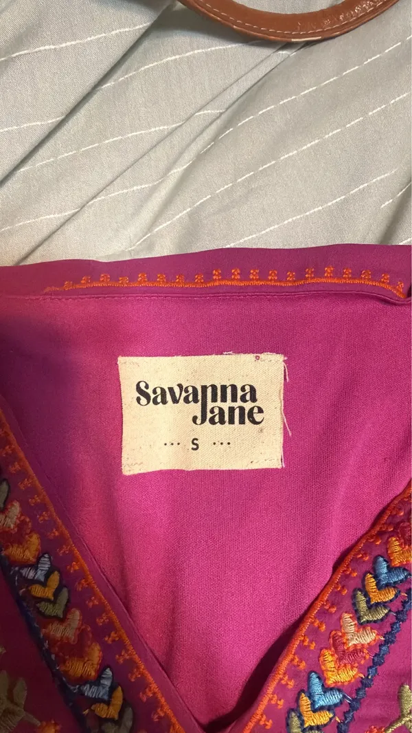 Boutique Savanna Jane Dress Embroidered Floral - Image 2