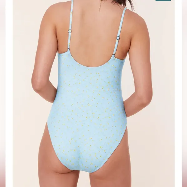 Andie The Mana One Piece Swimsuit blue Floral size L‎ NWT - Image 2