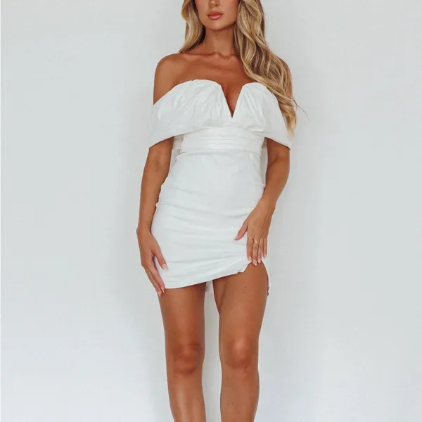 SELFIE LESLIE Oui Madame Off The Shoulder Mini Dress - Image 2