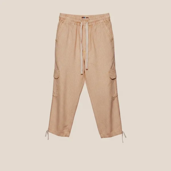 Urban Outfitters Women's Striped Elastic Waist Drawstring Cargo Jogger Pants - Image 2