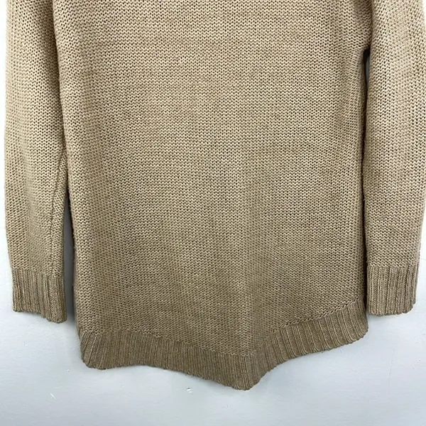 Faded Glory cable knit camel color sweater size small - Image 8