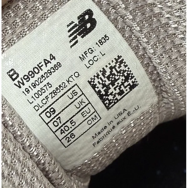 RARE New Balance 990v4 Women's Size‎ 9 Alabaster Suede Made In USA W990FA4 - Image 10