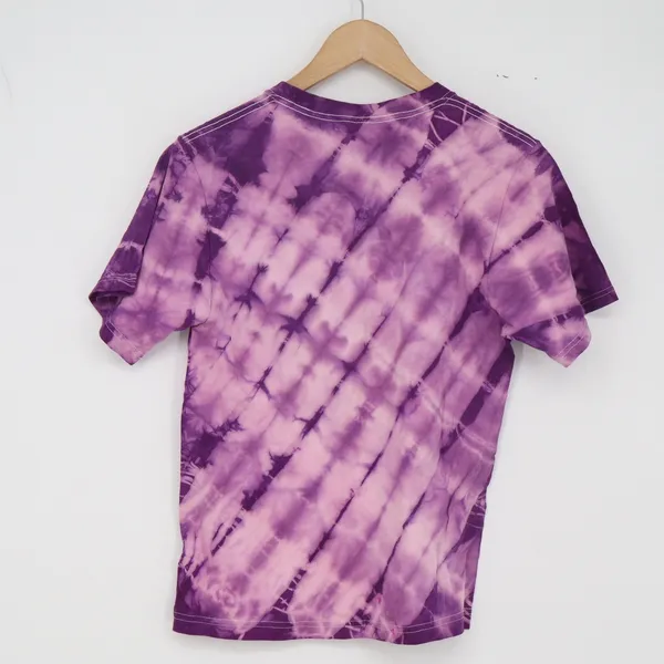 Port and Company T-Shirt Small Purple Tie-Dye Short Sleeve Cotton Excellent - Image 4