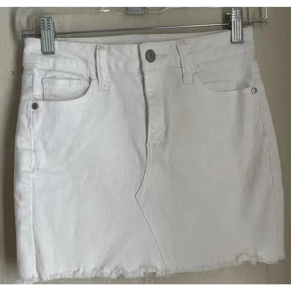 Celebrity Pink white‎ denim mini skirt - Image 2