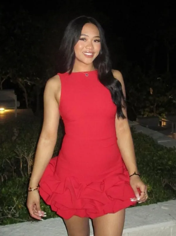 Zara bodysuit dress Red Ruffle skirt bodycon formal evening date coctail - Image 3