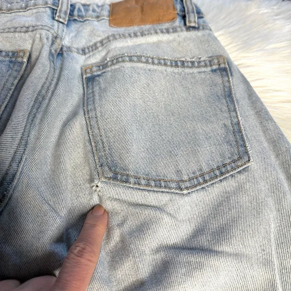 Zara Light Wash High Rise Straight Leg Jeans - Image 7