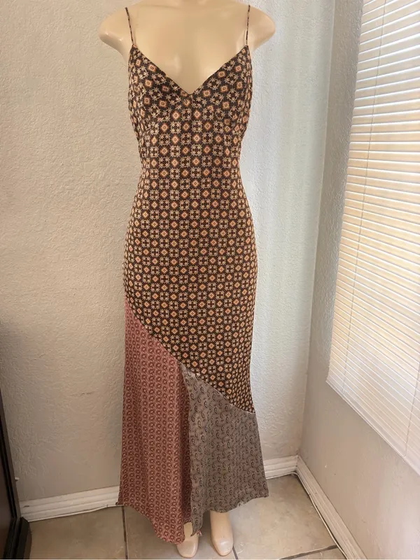 Zara women’s. Dress size medium Floral Patchwork Maxi Dress bohemian , western - Image 3