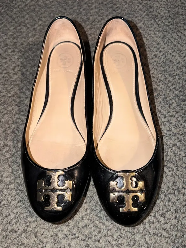 Tory Burch Claire Patent Leather Ballet Flats Size-7.5 - Image 2