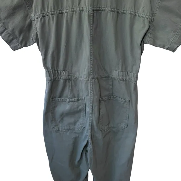 Free People Marci Coverall Jumpsuit in Washed Army Grunge Work Outdoors M‎ - Image 9