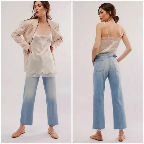 💕MOTHER SUPERIOR💕 The Rambler Zip Ankle Fray Jeans ~ I'm With the Band 29 NWT - Image 4
