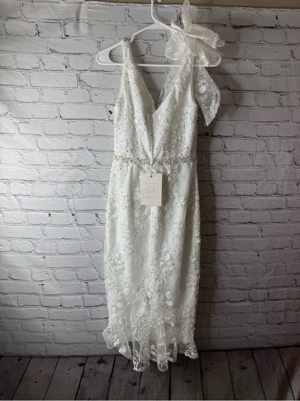 NWT Mac Duggal white lace - Image 5