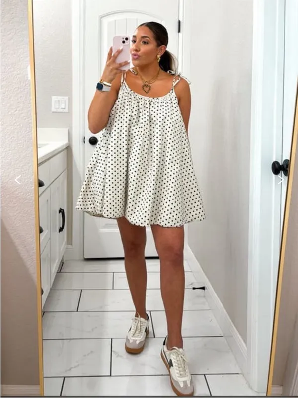 The Andamane Dalila Polka Dot Mini Dress Black Size L - Image 3