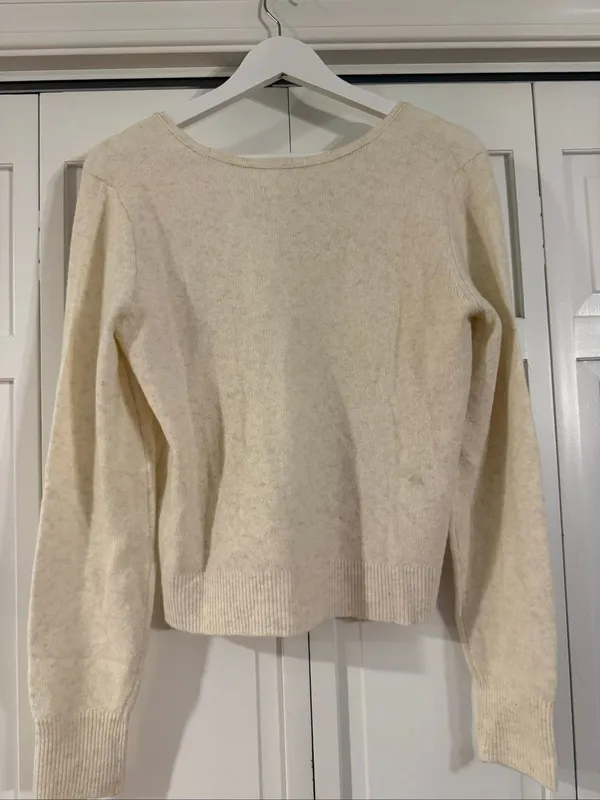 Aerie NWT oatmeal scoop neck cropped sweater M - Image 6