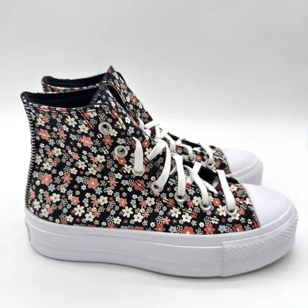 Converse Women's Chuck Taylor All Star Lift Platform Petite Petals Shoes White 7 - Image 2