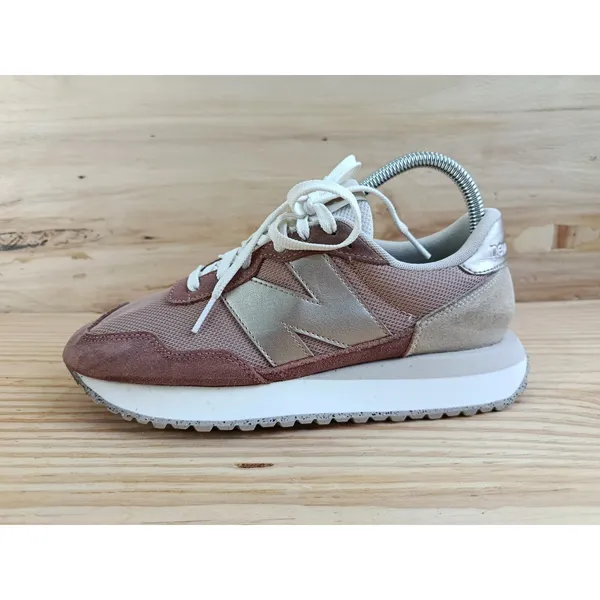 New Balance 237 Women's Size 8 W Pink Rose Gold Suede Sneakers WS237MSC - Image 2