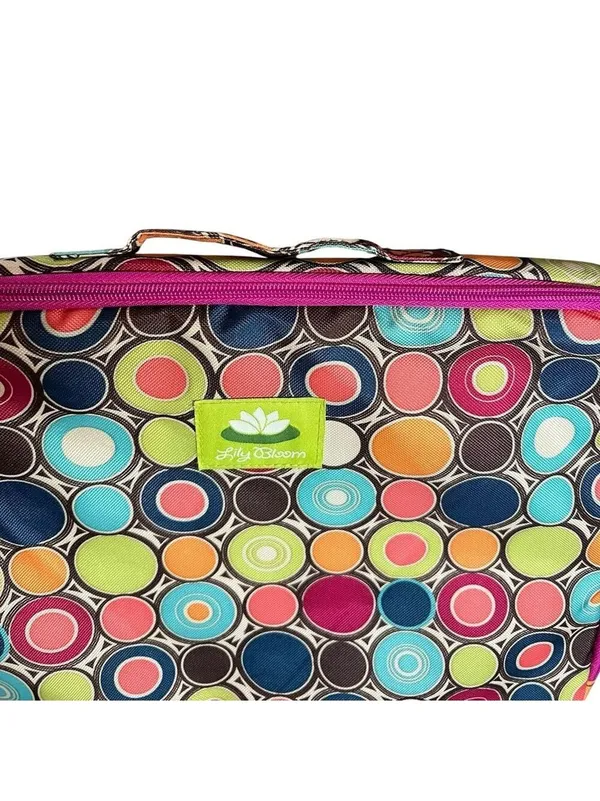 Lily Bloom Laptop Travel Bag Multicolor Circle - Image 4