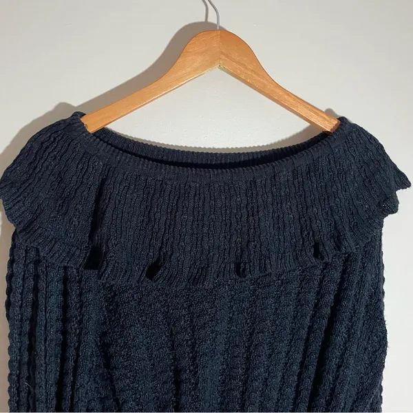 Free People Crazy in Love Ruffle Off the Shoulder Sweater - Image 5