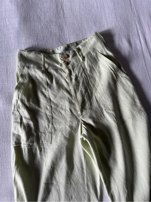 Antonio Melani High Rise Wide Leg Linen Blend Trousers NWT - size 0 - Image 8