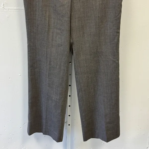 Ann Taylor Gray Herringbone Wide Leg Wool Blend Dress Pants Trousers Womens 12 - Image 4