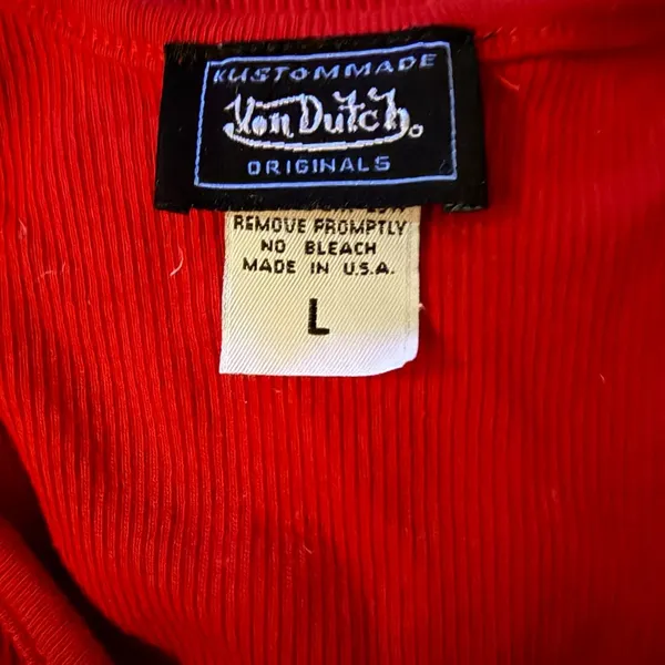 Von Dutch Vintage Y2K Vibrant Red Tank Top - Image 3