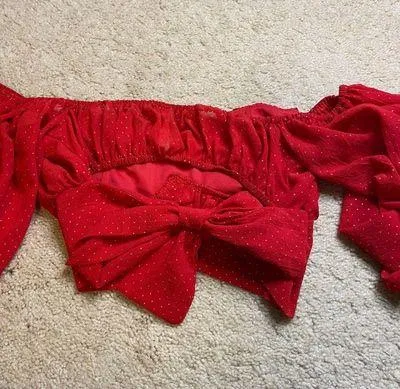 Lucy in the Sky Red Long Sleeve Crop Top - Image 4