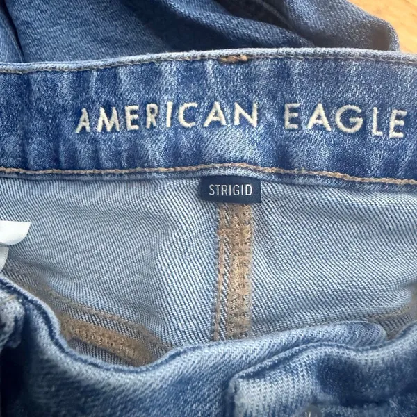 American Eagle Curvy Super High-Rise Baggy Straight Leg Jeans Size 2L - Image 6