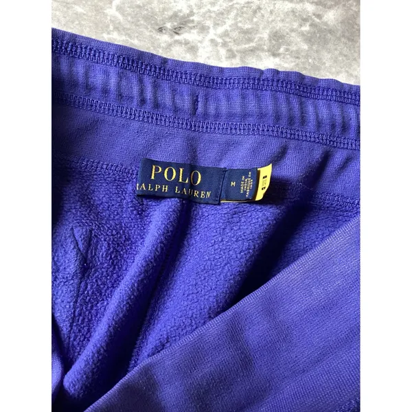 Polo Ralph Lauren Purple Fleece Joggers Womens Medium Pony Logo Sweatpants - Image 3