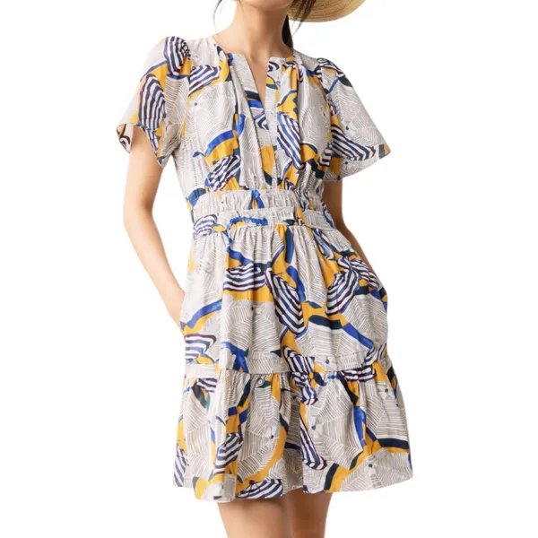 Anthropologie The Somerset Cotton Beach Umbrella Print Mini Dress Size S - Image 2