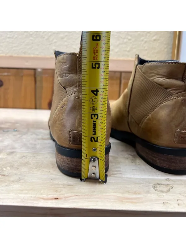 Sorel Tan Leather Chelsea Ankle Boots Size 10.5 Waterproof Rugged Utility - Image 9
