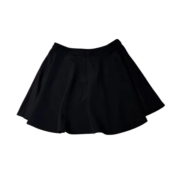 Black Skater Skirt Medium Fit Flare Textured Office Coquette - Image 3
