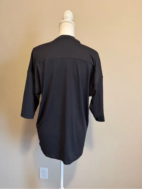 NWT Nike Skims Airy V-neck oversize short sleeve tee size xxs obsidian - Image 8