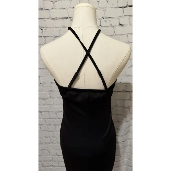 Venus elegant black bodycon halter midi dress Size XS - Image 5