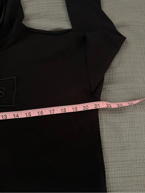 GUESS women Black Hooded Sweatshirt - Embroidered Logo - Image 7